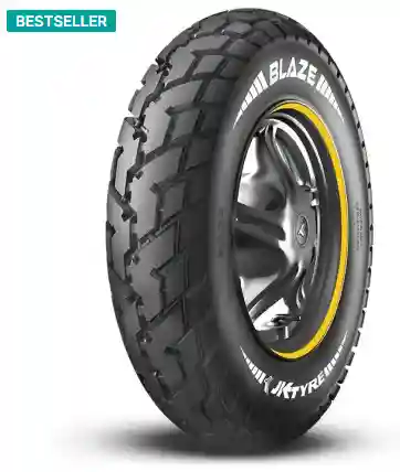  JK TYRE 1S15290A12540JA210BLAZE BA21 90/100-10 Front & Rear Two Wheeler Tyre (Dual Sport, Street, Offroad Knobbies, Tube Less